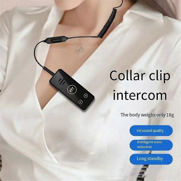 Pieni mini-intercom kuulokkeilla, ulkoinen ääni, langaton intercom, sopii kauneudenhoitoon