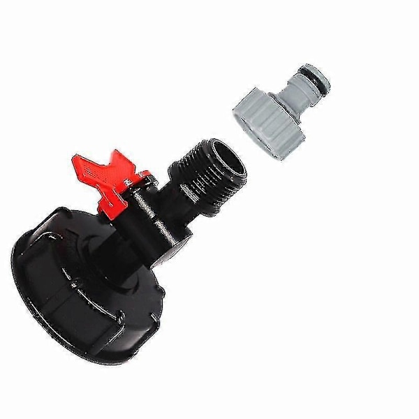 S60x6 IBC vandtank 1000l tonnage switch connector, haveslange connector (uden vandtank)