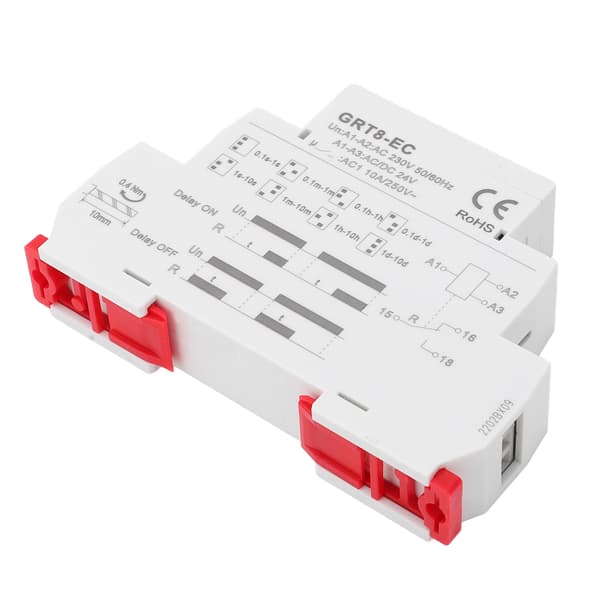 Dobbeltfunktion tidsrelæ Multifunktionelt relæafbryder med LED-indikator AC230V eller AC DC24V