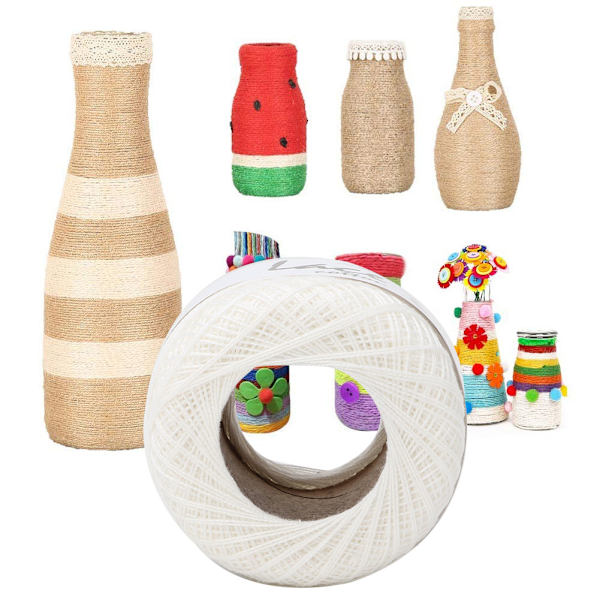Lace Line Bomuld Håndhæklet Summer Silke Light Tyn Line 6602 Rice White 6602 Rice White