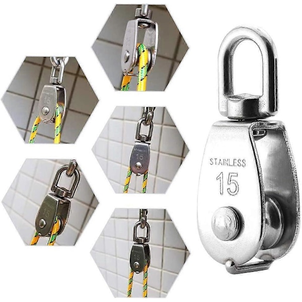 Förpackning med 12 st M15 304 rostfria ståltrissor med metallkabel