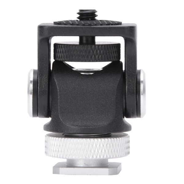 Hot Shoe-brakett med 1/4" skrue og feste for miniskjerm, blits og mikrofon