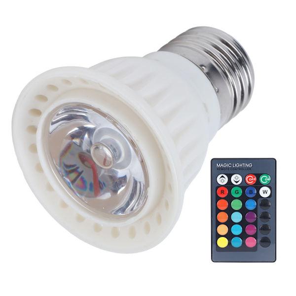 RGBW-glödlampa 16 färger Ändrar E27 omgivningsbelysning med fjärrkontroll 85‑265V