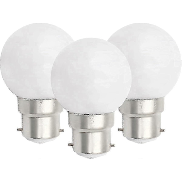 6 stk. B22 LED-pære 3w Golfballpærer B22 Bajonett Liten Globepære Glødelampe Dimbar
