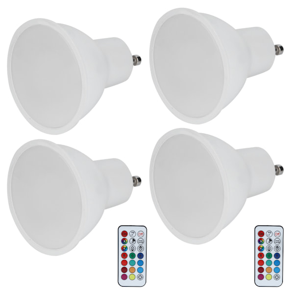 3W RGB-färgförändrande LED-spotlight med fjärrkontroll för sovrum, korridor, hotell, bar 85265V (GU10 RVB blanc chaud)