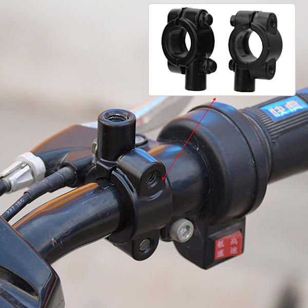 Universal Elektrisk Motorcykel Backspegel Hållare Montering Hål Reflektor Fäste Klämma