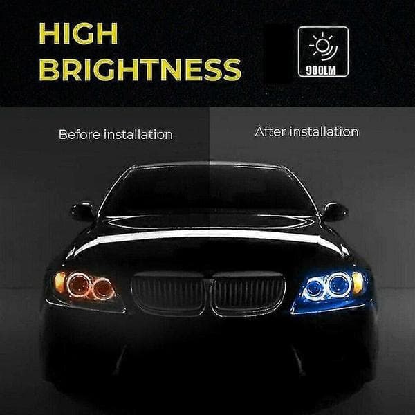 For BMW E90 E91 325i 328i Angel Eye Halo Ring LED Markeringslys Kit 2 stk Blå