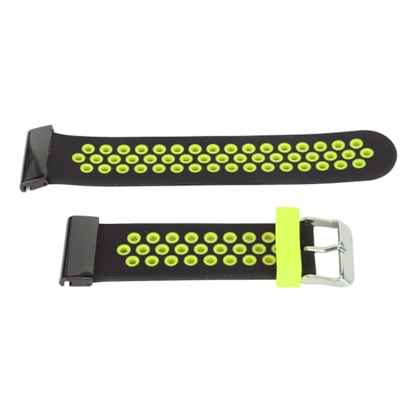 Sportrem 2 färger Andningsbara silikonband Justerbart utbytesarmband för Garmin Fenix ​​7X 6X 5X Svart Grön