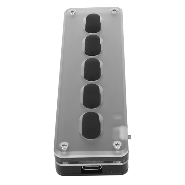 5 taster programmerbart tastatur USB kablet trådløst Bluetooth Dual Mode Mini Silikon Mute Gaming Keyboard for Office Music Svart
