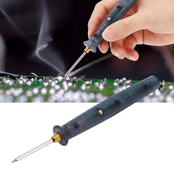 1 ST Elektrisk lödkolv USB treväxlad temperaturreglerande lödkolv för studenthem Bärbar 5V 8W