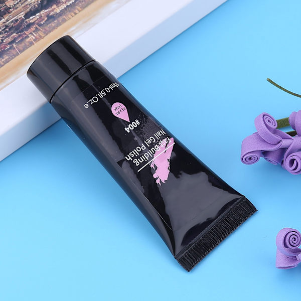 UV-gel för smärtfri nagelbyggare, förlängning, akrylnaglar, UV-tips, lim, nakenrosa