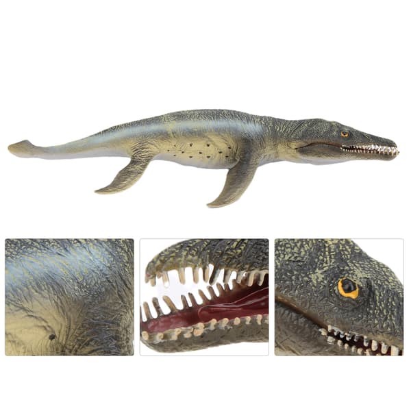 Simuleringsmodel af gul Kronosaurus-dinosaur, pædagogisk dinosaurmodellegetøj til børn, gul Kronosaurus-dinosaurmodel