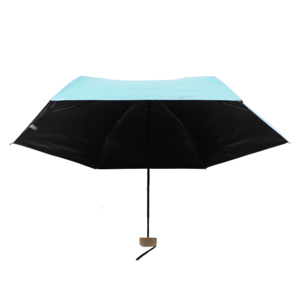6 Rib Umbrella Impact Cloth UV Beskyttelse Robust Bærbar Folde Paraply til Mænd Kvinder