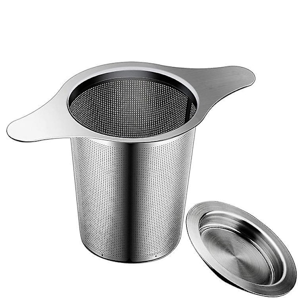 Stor Teinfuser i Rostfritt Stål med Dubbla Handtag - Perfekt för Att Brygga Löst Te i Tekannor, Muggar och Koppar