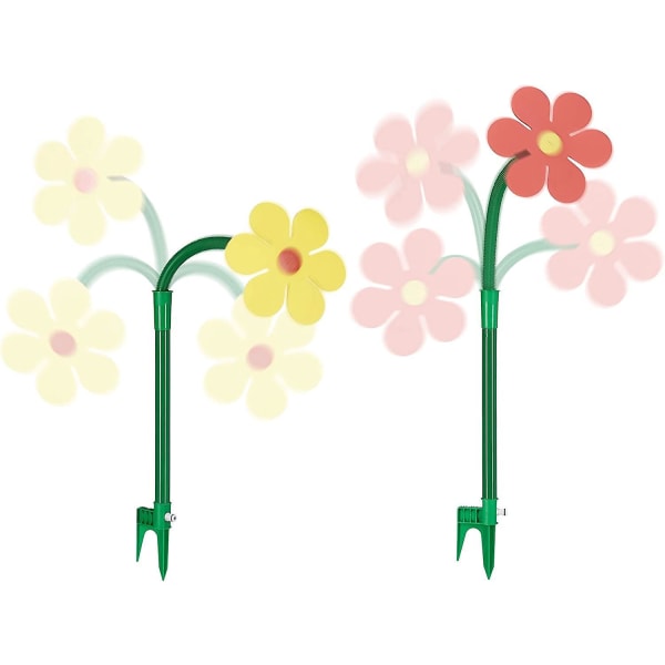 1 Haveblomst sprinklerslangesæt - 6 meter, 360 graders dækning, rød