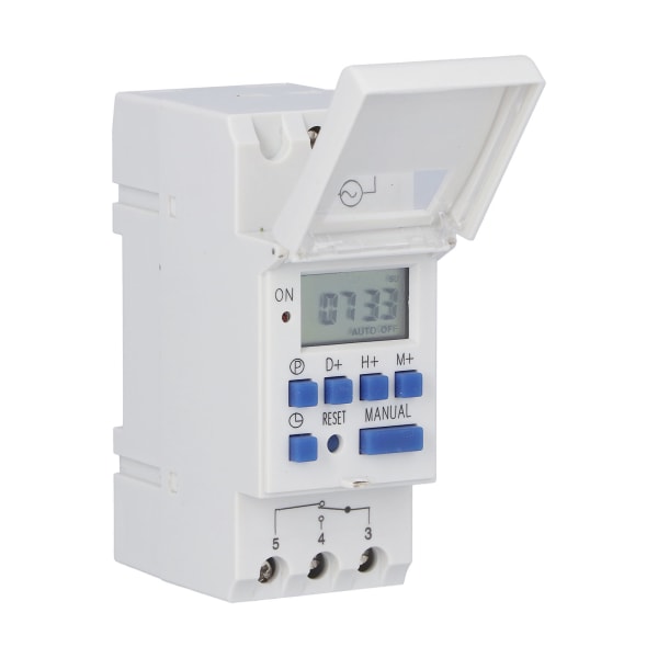 THC15A Programmerbar Timer Guide Rail Typ LCD Tidsreläbrytare för Gatulampa Neonljus DC 24V