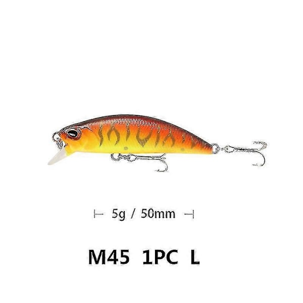 Suke 1 stk 50mm 5g Synkende Minnow Fiske Lokke Swimbait Hard Kunstig Agnfisk Wobbler Bass Fiskeutstyr Agnfisk Zekai L
