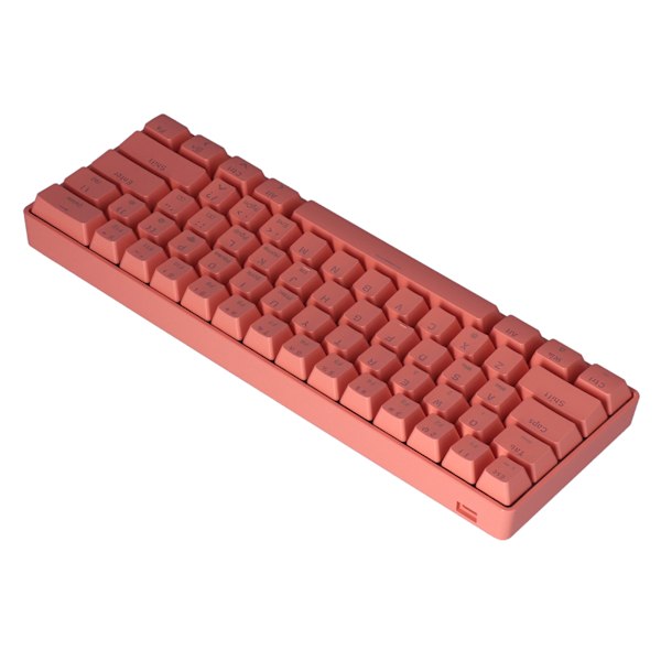 Trådløst tastatur 12 lyseffekter PBT 61 taster stabil transmission computerkomponent Pink Green Keyclick