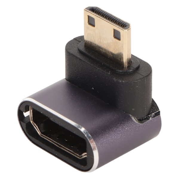 Mini HD Multimedia Interface hann til HD Multimedia Interface hunn adapter 8K 60Hz toveis 90 graders ringt vinkeladapter