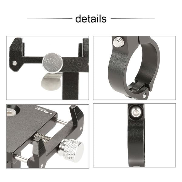 GUB Justerbar Cykel Telefonholder i Aluminiumslegering til Styr (Sort)