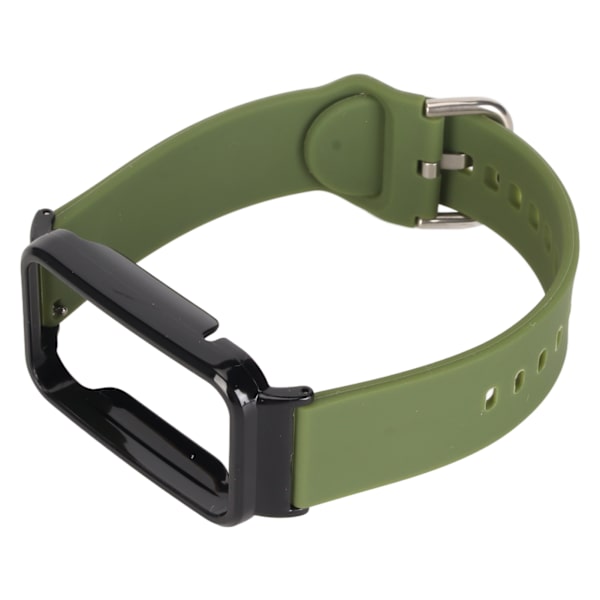 Silikoninen watch ranneke suojapuskurin case vaihtotarvikkeella, sopii Mi Band 7 Pro OD:n vihreään ja mustaan ​​case