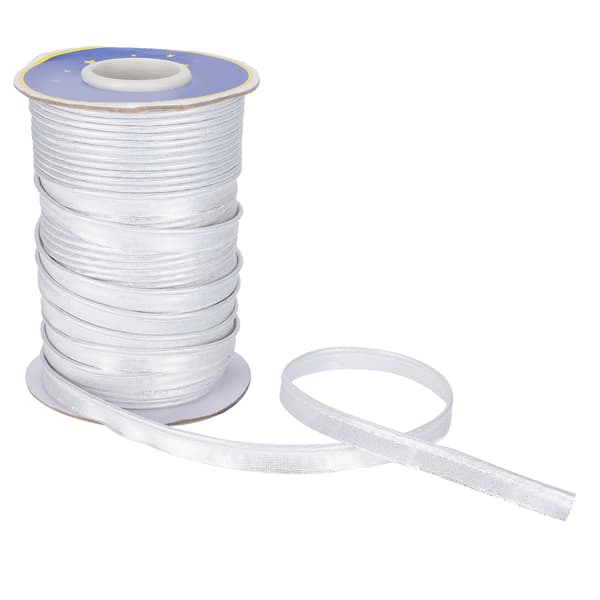 70yd Håndverk Kantflette Bisebånd Skråbånd 1cm Bredde for Søm Binding Sting Sølv