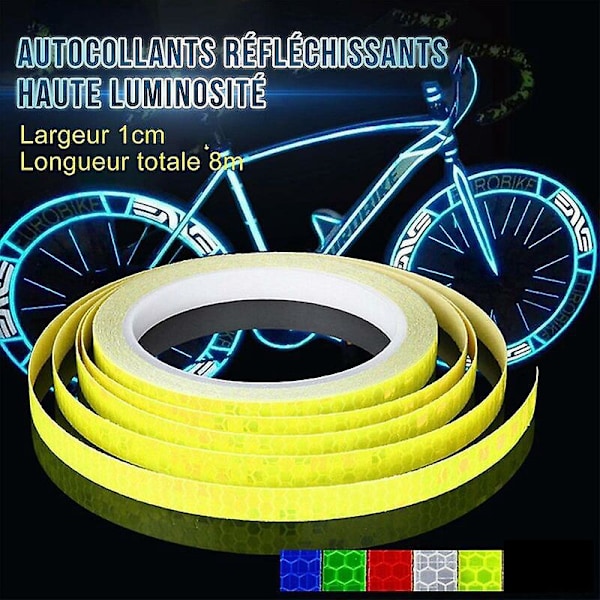 Självhäftande Reflextejp 5 Rullar Självhäftande Reflextejp 40 Meter Reflextejp Säkerhetsvarning Synlighet Reflextejp för Bil Motorcykel B