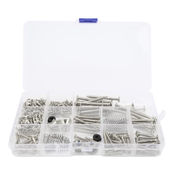 Elektrisk Gitarr Skruv Kit Metallskruvar Fjäder Rem Snäpp Sortiment Set Reparationsfästen Silver