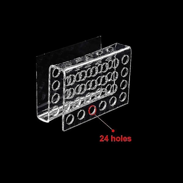 24 Fack Pennställ Klar Display Akryl Pennställ För Förvaring Och Visning av Pennor Och Penslar (1 st, Transparent Färg)