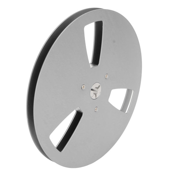 1/4 7 tommer tom spole i aluminiumlegering, universel 3 åbent hul optagningsspole, erstatning til optagelsesmaskine, sølv