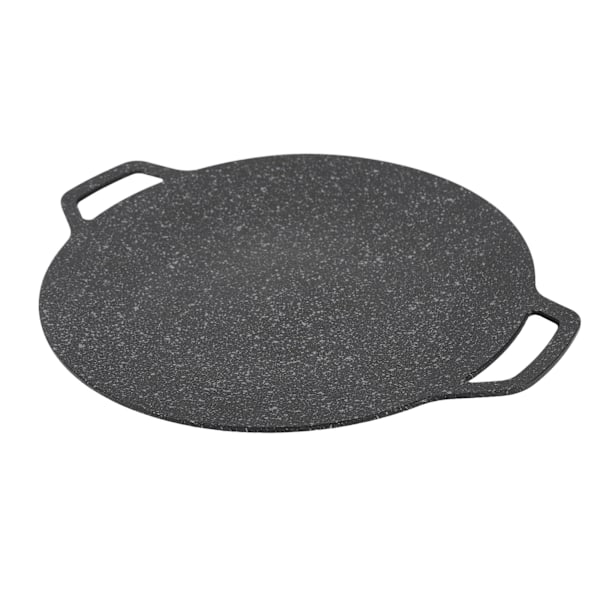 Koreansk BBQ Grill Pan Rund Hög Värmeledningsförmåga Lätt att Rengöra Grillplatta för Inomhus Utomhus Matlagning 34cm/13.4in