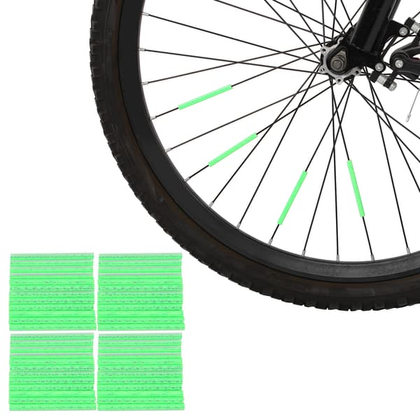 4 poser cykelegerreflektor cykelcykling advarselsreflekterende klipsrør (grøn)