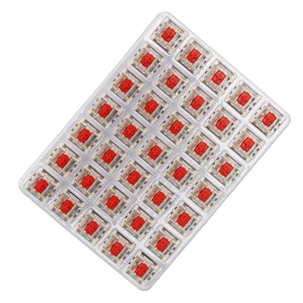 35 stk rød bryter forhåndssmurt 3 pins lineær RGB SMD-bryter kompatibel for Cherry MX-brytere for mekaniske tastaturer