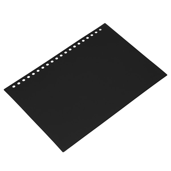 50 stk arkbeskytter papirinnbundet omslag matt A5 20 hull PP plast for presentasjon svart