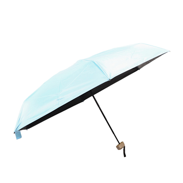 6 Rib Umbrella Impact Cloth UV Beskyttelse Robust Bærbar Folde Paraply til Mænd Kvinder