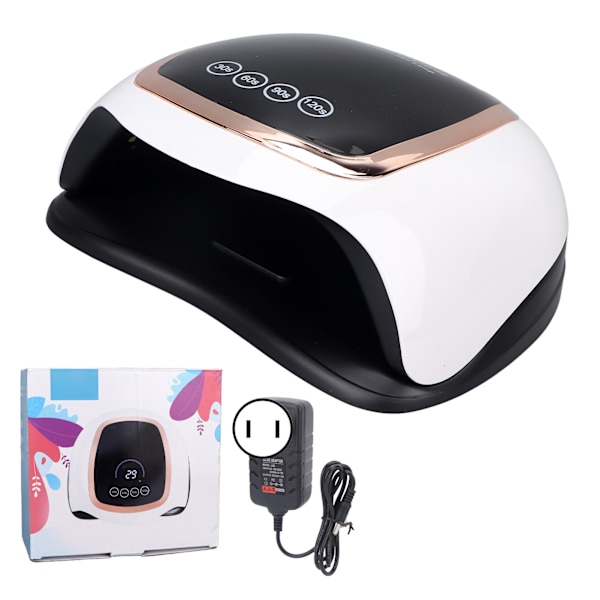 168W UV LED Nail Dryer 42pcs Light Chips 4 Timing Detachable Bottom Nail Polish Curing Lamp 100‑240VUS Plug