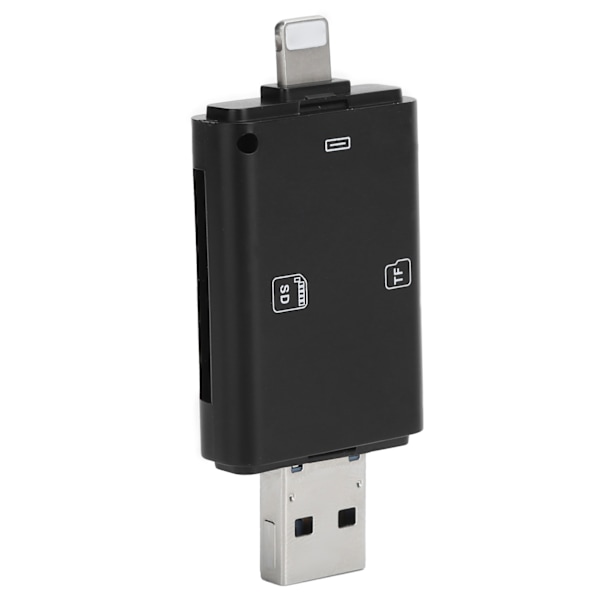 3-i-1 hukommelseskortlæser, bærbar USB 1.1/2.0, antimagnetisk, stødsikker, slidstærk til iOS-telefon