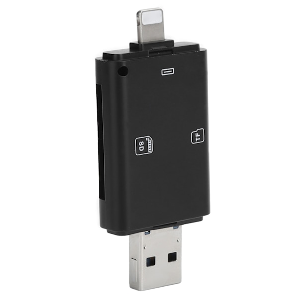 3-in-1-muistikortinlukija, kannettava USB 1.1/2.0, antimagneettinen, iskunkestävä, kulutusta kestävä iOS-puhelimeen