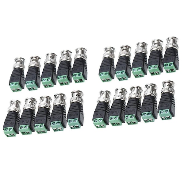 BNC Hane Balun Kontakt 20st Koaxial Cat5 till BNC Hane Kontakt