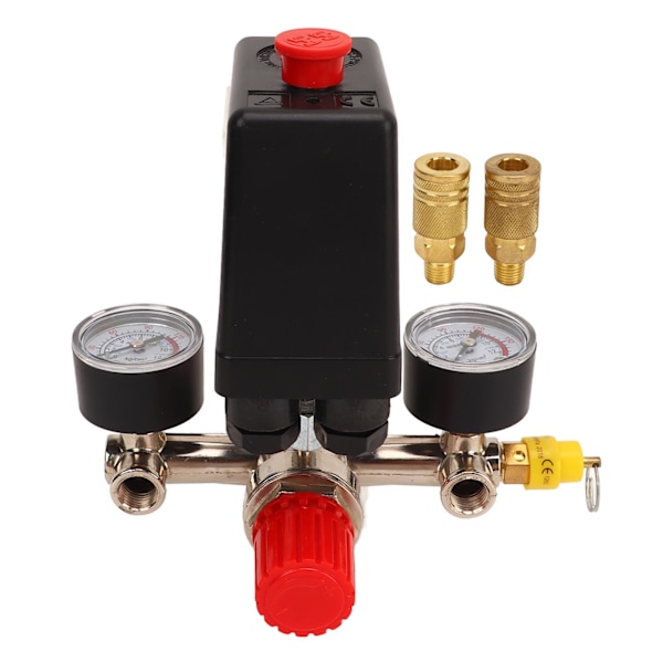 Tryckbrytare för luftkompressor, regulator, manometrar, automatisk styrventil 0‑12BAR 0‑180PSI