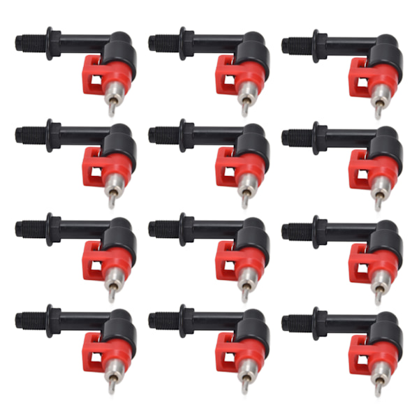 12Set G1/8 Hanegänga Kyckling Vattenkopp Automatisk Omkopplingsbar Kyckling Vattenmatare med Fjäder 7 Forma Vattenautomat