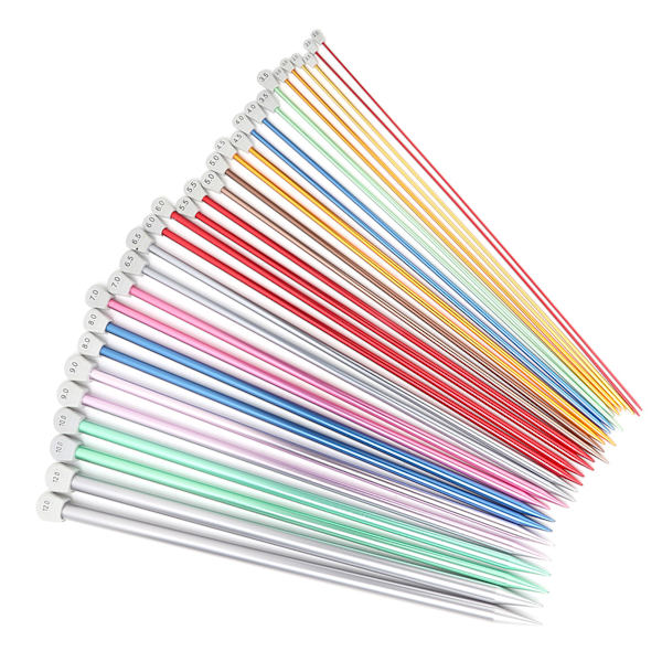 Färgglad oxiderad tröja Garnnål DIY Handstickning Tool Bar Nål Set 15 par