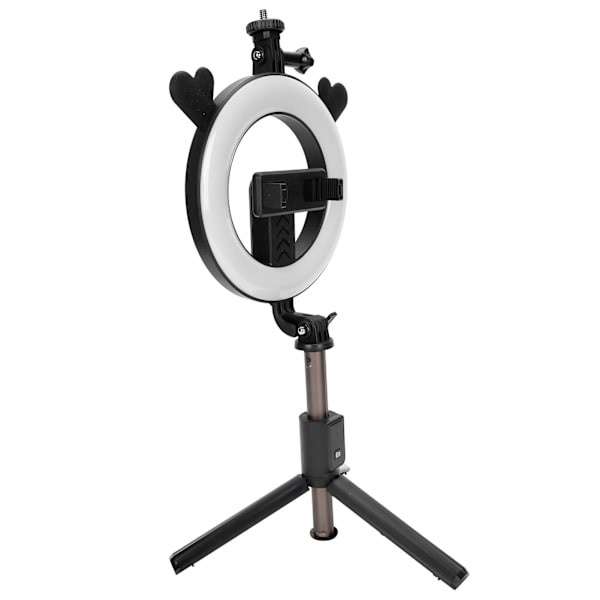 P40D‑5 Mobiltelefon Bluetooth Selfie Stick 6in LED Fyldlys Stativ Live Broadcast Stativ
