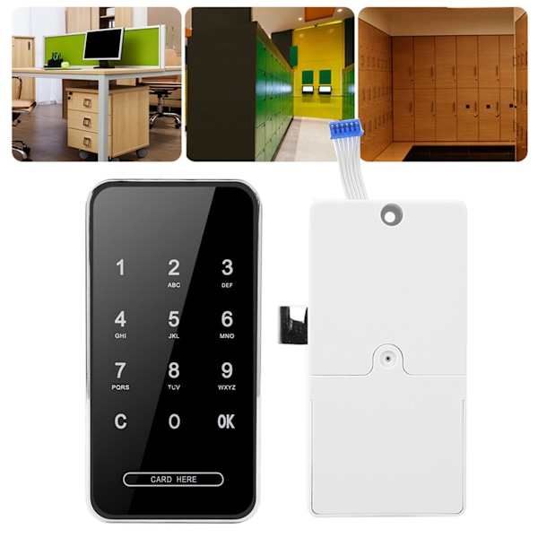 Elektroninen salasanakorttilukko RFID Smart Keyless -kosketusnäyttö arkistokenkäkaappiin LockerSilver RFID-rannekoru