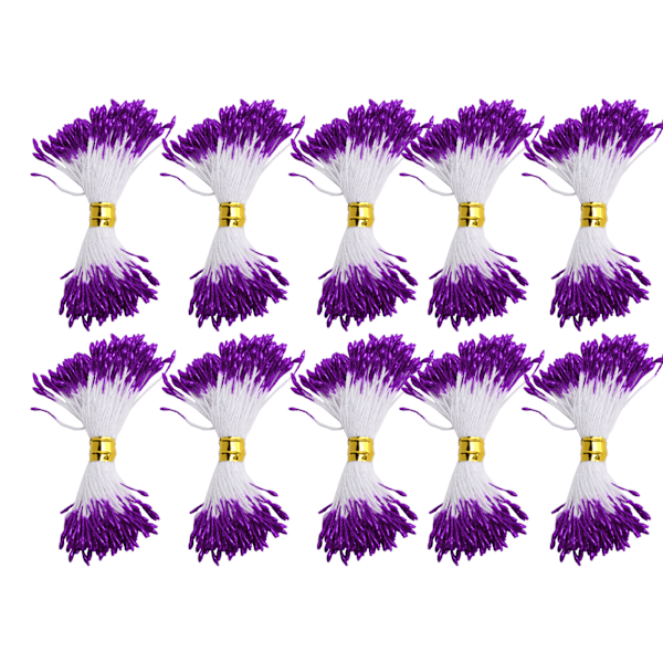 900Pcs Flower Stamen Purple Gypsum Artificial Bouquet Decor Hand‑Made Crafts Accessories1mm（#2）