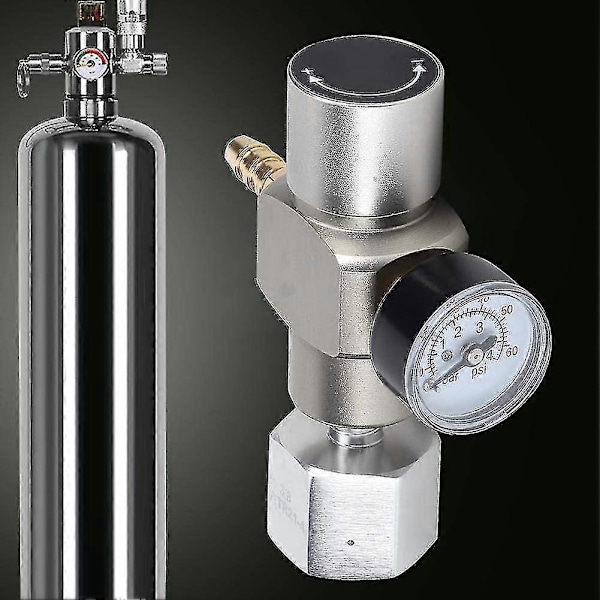 Co2 Trykkregulator, 2 I 1 Mini Co2 Gassregulator Soda Trykkmåler Med 3/8in Til Tr21.4 Adapter For Sodastream