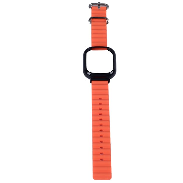 Smart Watch Cases PC Protective Shell Watch Screen Protector Bezel Ring Frame with Silicone Watch Strap for Honor 4 Orange