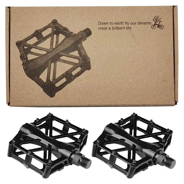 2 stk. Aluminiumslegering Cykel Pedaler til Mountain Road Bike Sort Reparationsdele Tilbehør