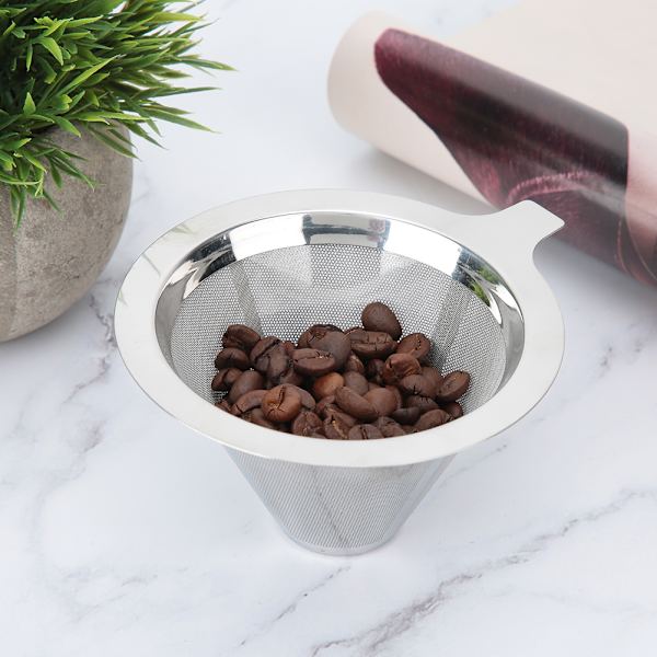Rostfritt stål hushålls kaffefilterkopp Kaffedroppfilterverktyg