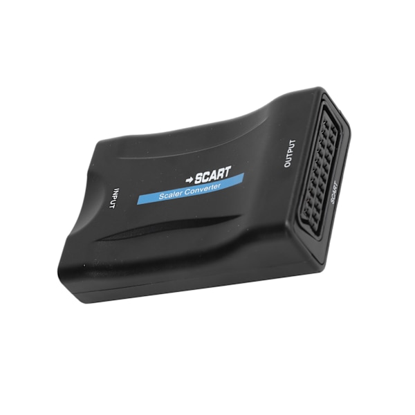 Högdefinitions-multimedia-gränssnitt till SCART-omvandlare Mobil MHL-signal EU-kontakt 100-240V Svart